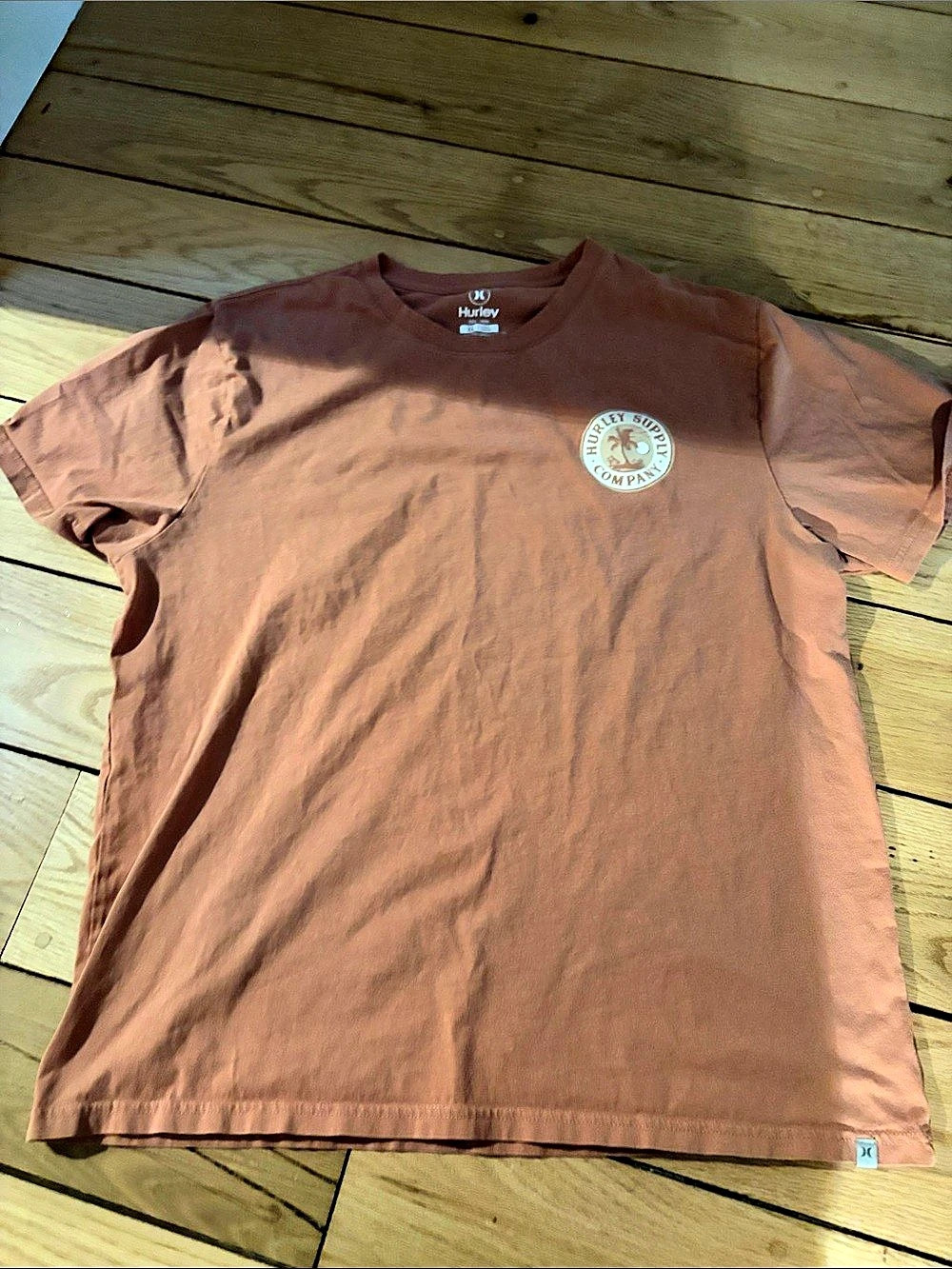 Hurley Supply Company Palm Tree Graphic T-Shirt Brown XL
